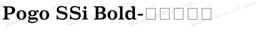 Pogo SSi Bold字体转换